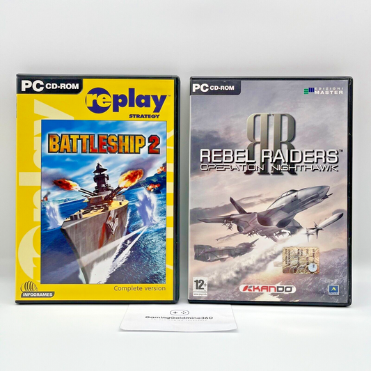 BattleShip 2 + Rebel Raiders Operation NightHawk PC CD-Rom InfoGrames COMPLETI