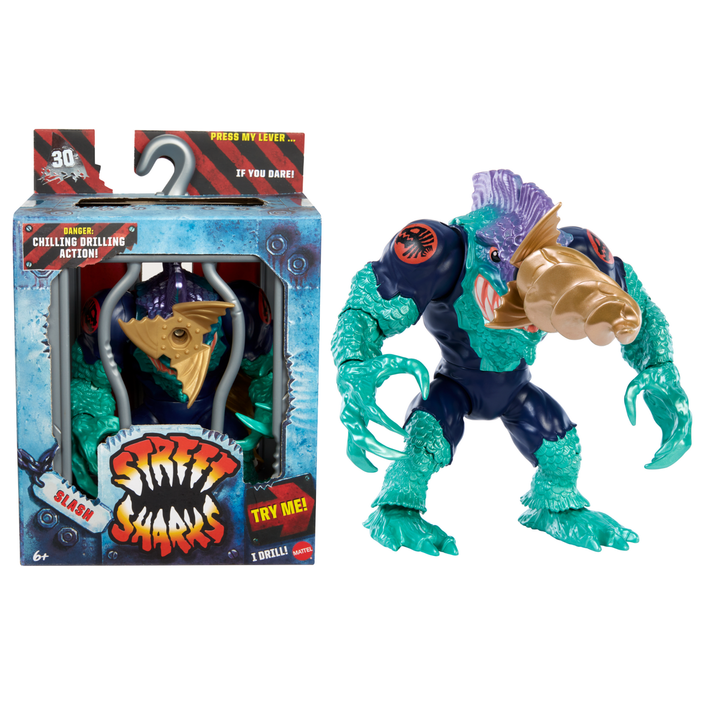 Street Sharks 30th Anniversary "SLASH" Action Figure EDIZIONE LIMITATA 🇺🇸 RARO