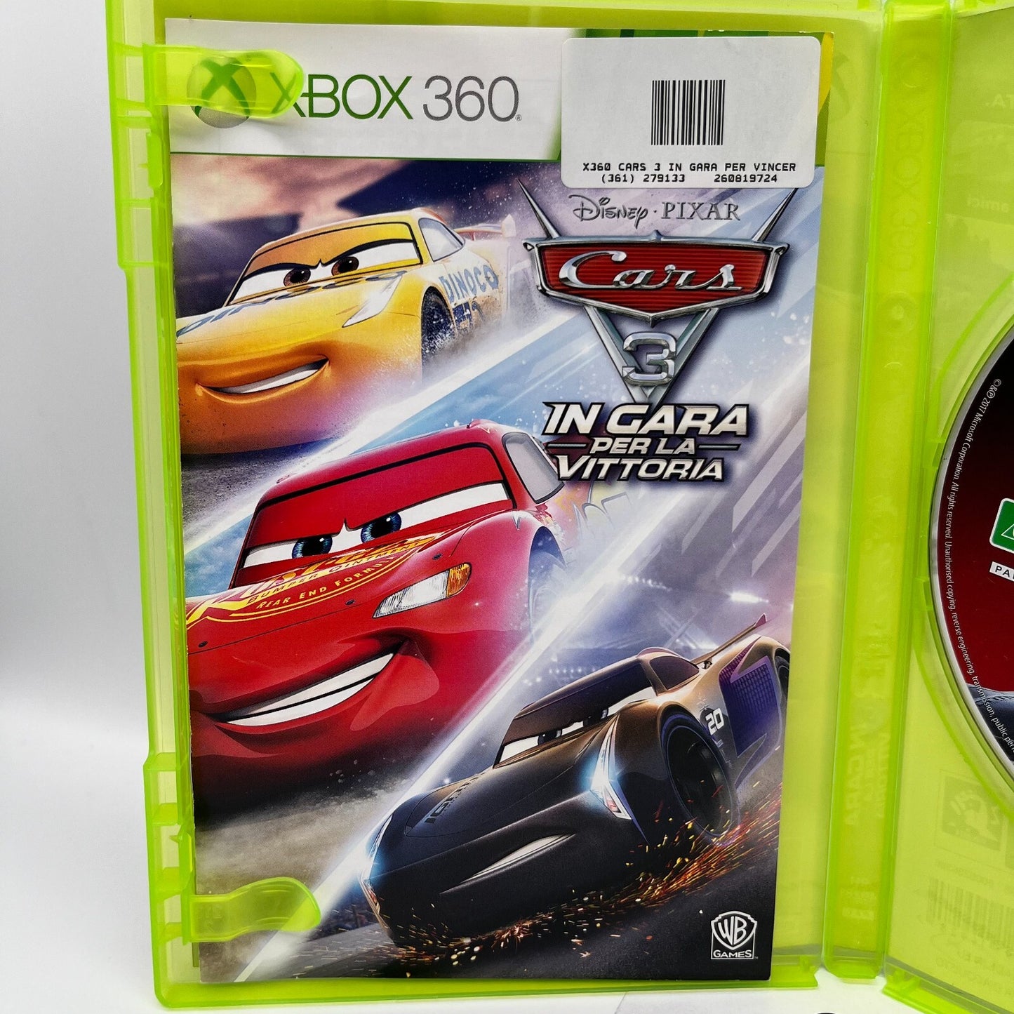 Cars 3 In Gara Per La Vittoria Xbox 360 Italiano Completo con Manuale PAL OTTIMO
