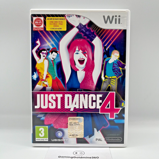 Just Dance 4 Nintendo Wii Italiano Completo Manuale Ubisoft Gioco Danza Ballo