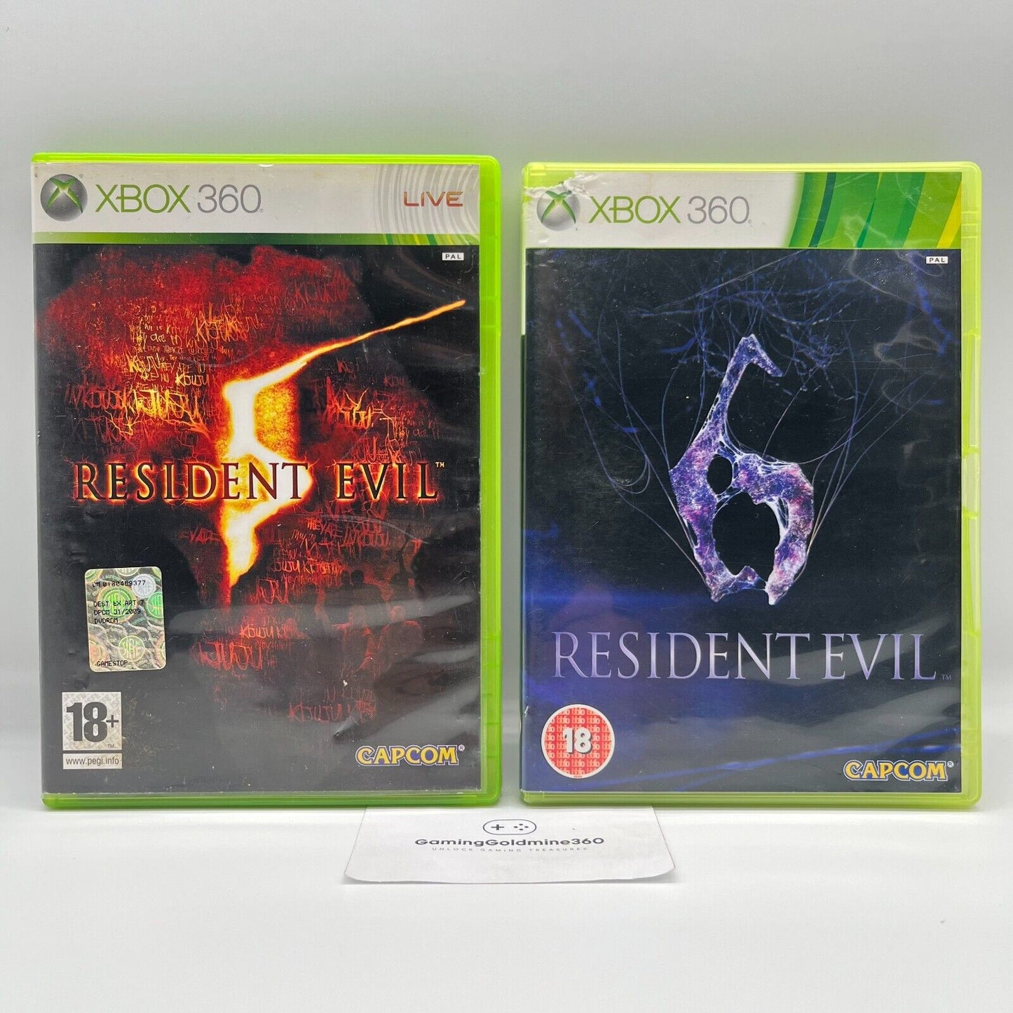 Resident Evil 5 + 6 Xbox 360 Completi con Manuale PAL Capcom Microsoft OTTIMI