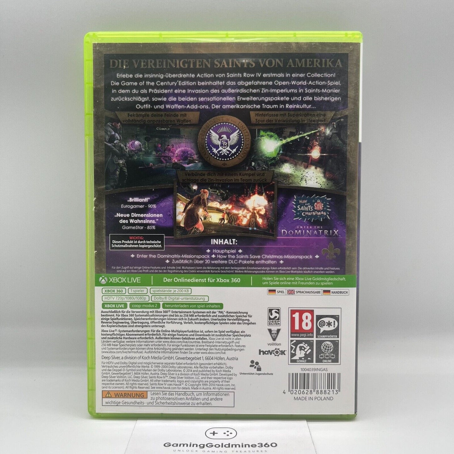 Saints Row IV Game of the Year Ed. + Gat Out of Hell - XBOX 360