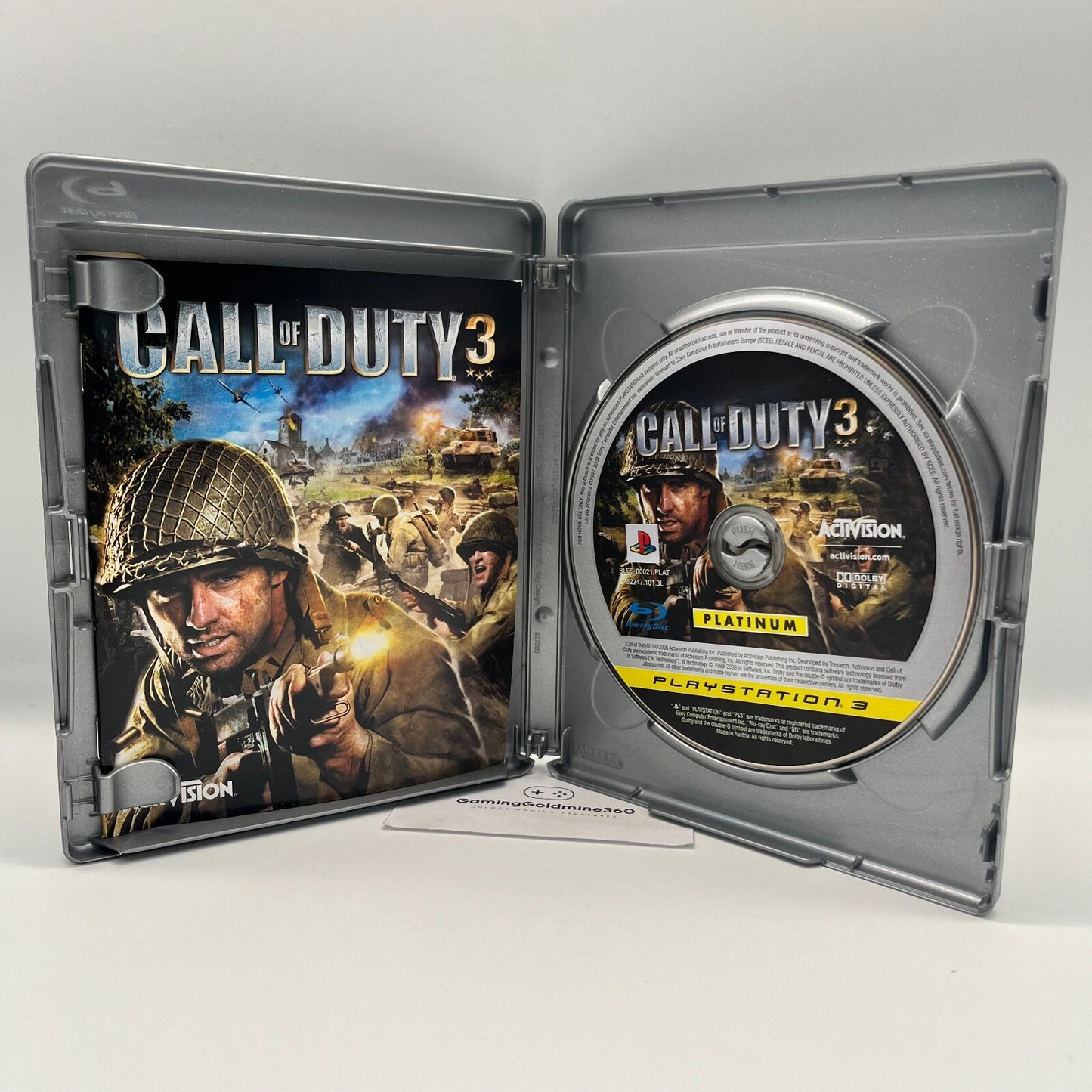 Call of Duty 3 PS3 Italiano Completo Manuale PAL Activision Sony PlayStation 3