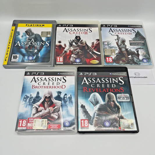 Assassin's Creed PS3 Bundle (5 GIOCHI) Completi PAL Ubisoft Sony PlayStation 3