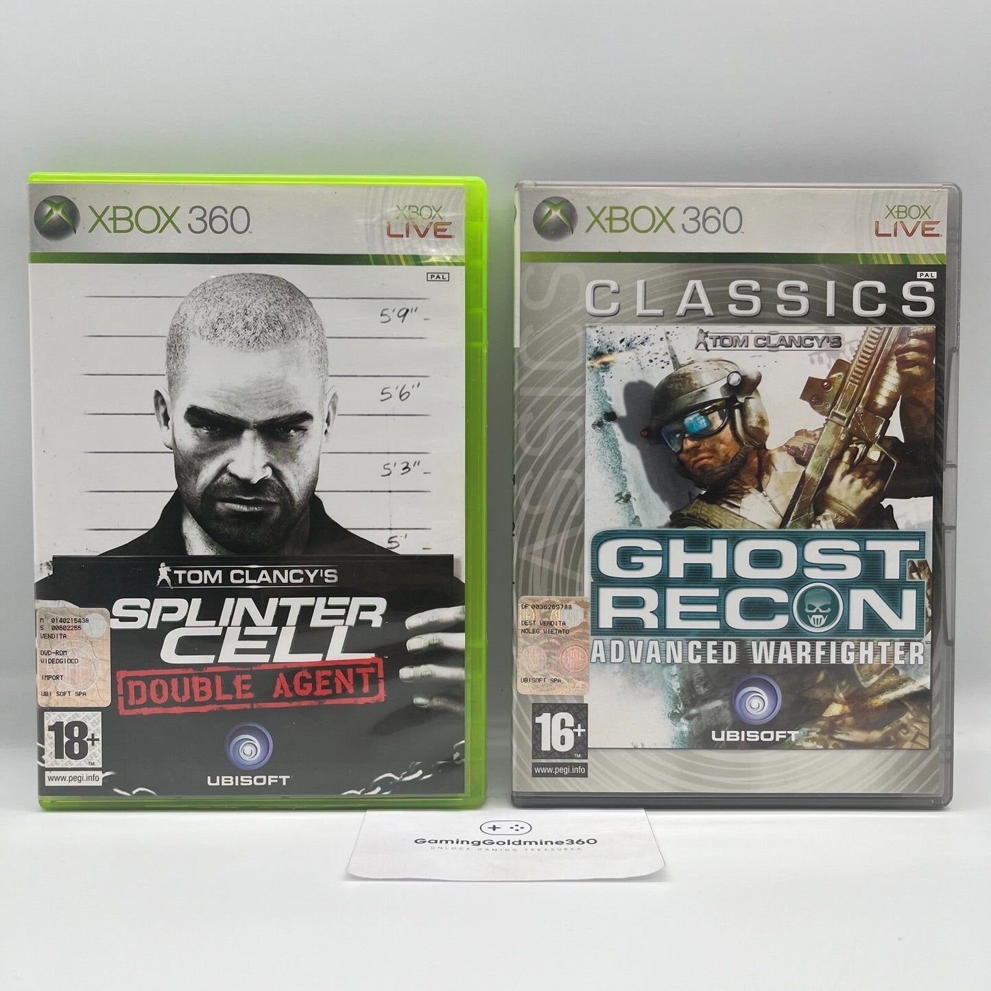 TOM CLANCY'S Splinter Cell Double Agent+Ghost Recon Advanced WarFighter Xbox 360