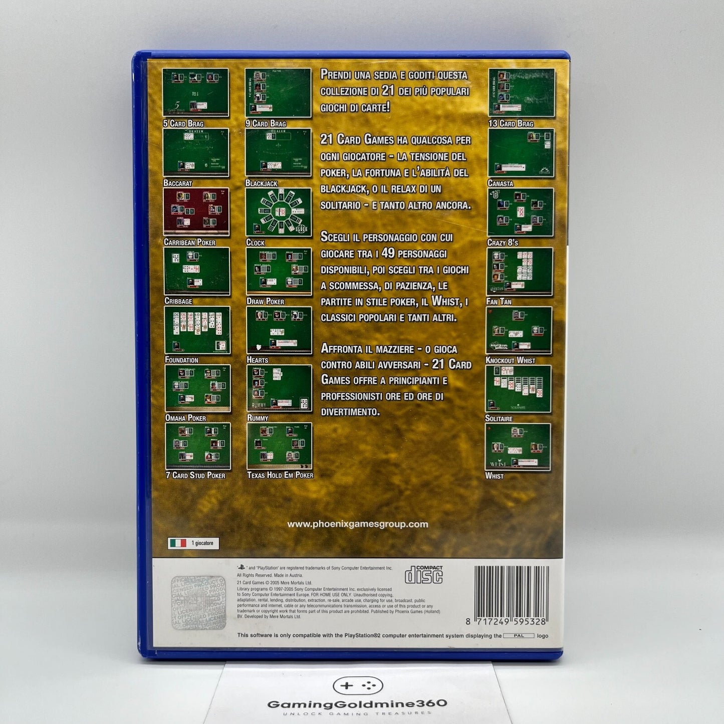 21 Card Games PS2 Italiano Completo con Manuale Sony PLayStation 2 OTTIME CONDIZ