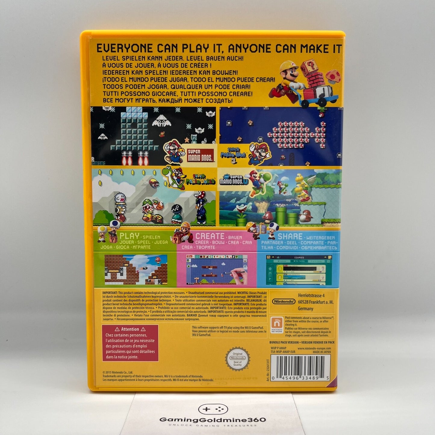 Super Mario Maker Nintendo Wii U Italiano Completo con Manuale PAL COME NUOVO