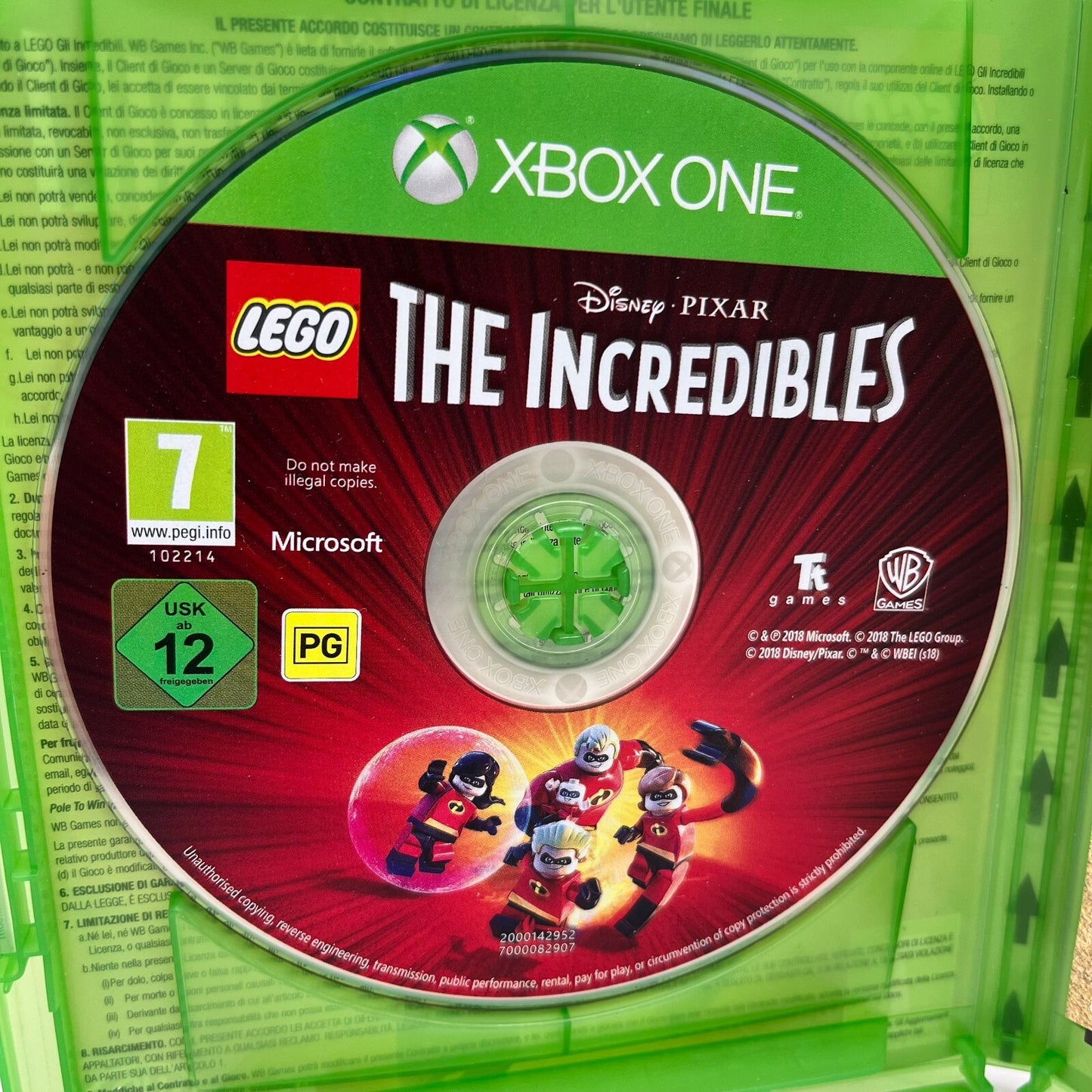 Lego Gli Incredibili Xbox One Italiano Completo Warner Disney Pixar COME NUOVO