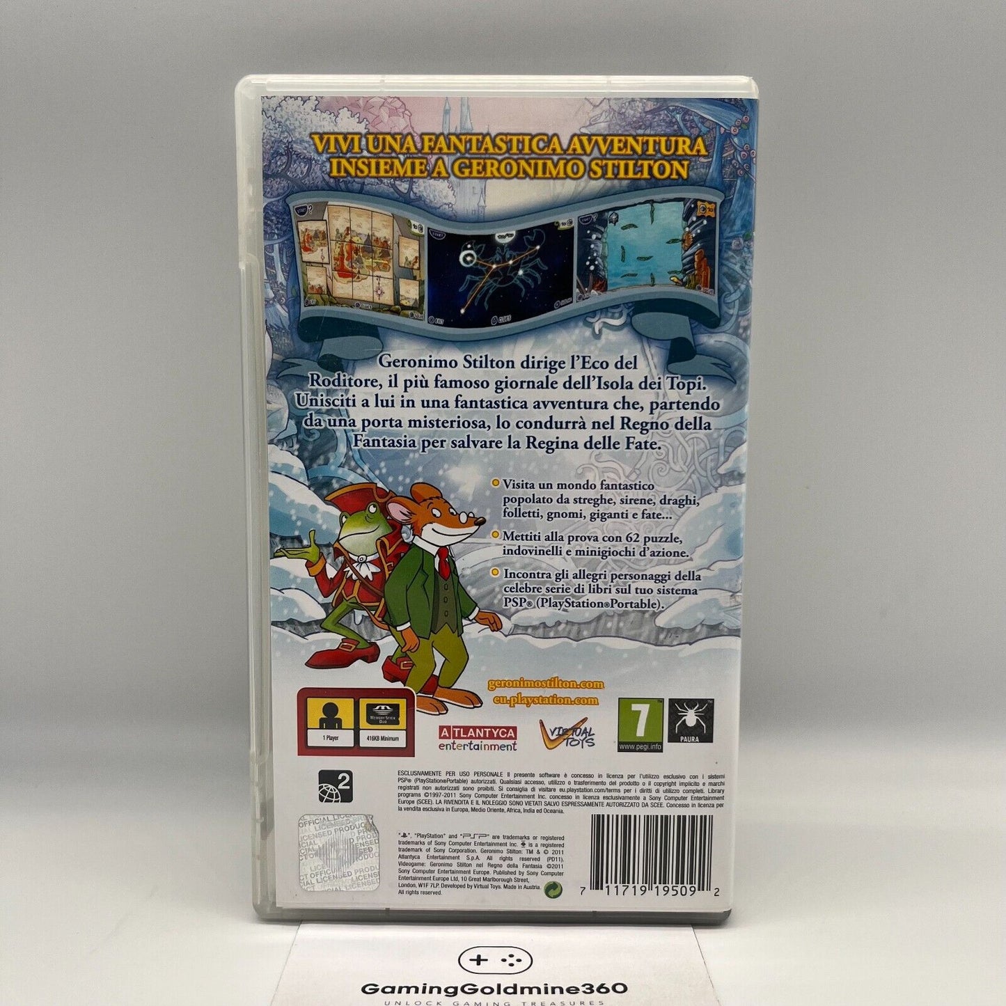 GERONIMO STILTON nel Regno della Fantasia il Videogioco PSP Completo PlayStation