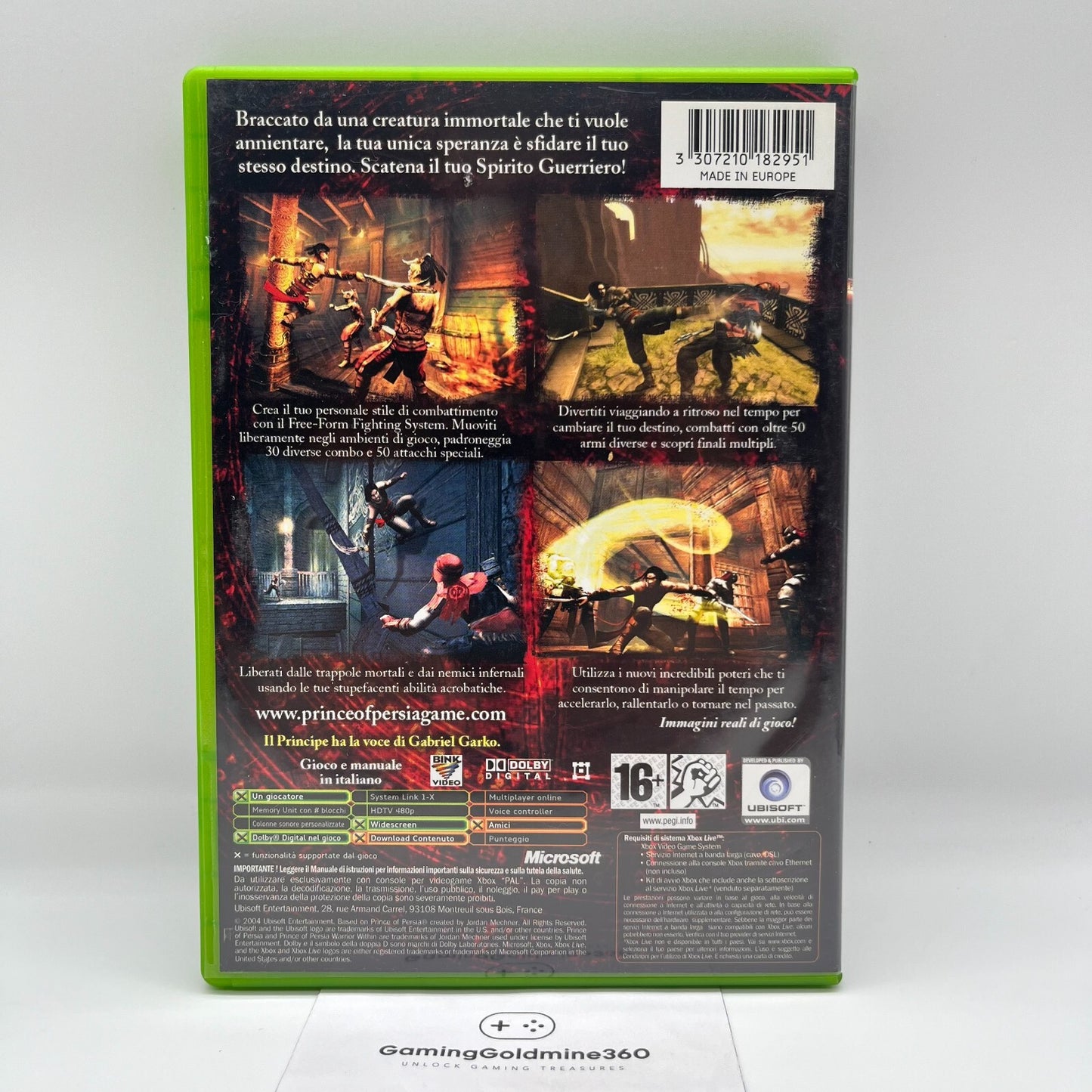 Prince Of Persia Spirito Guerriero XBOX Classic Italiano Completo PAL Microsoft