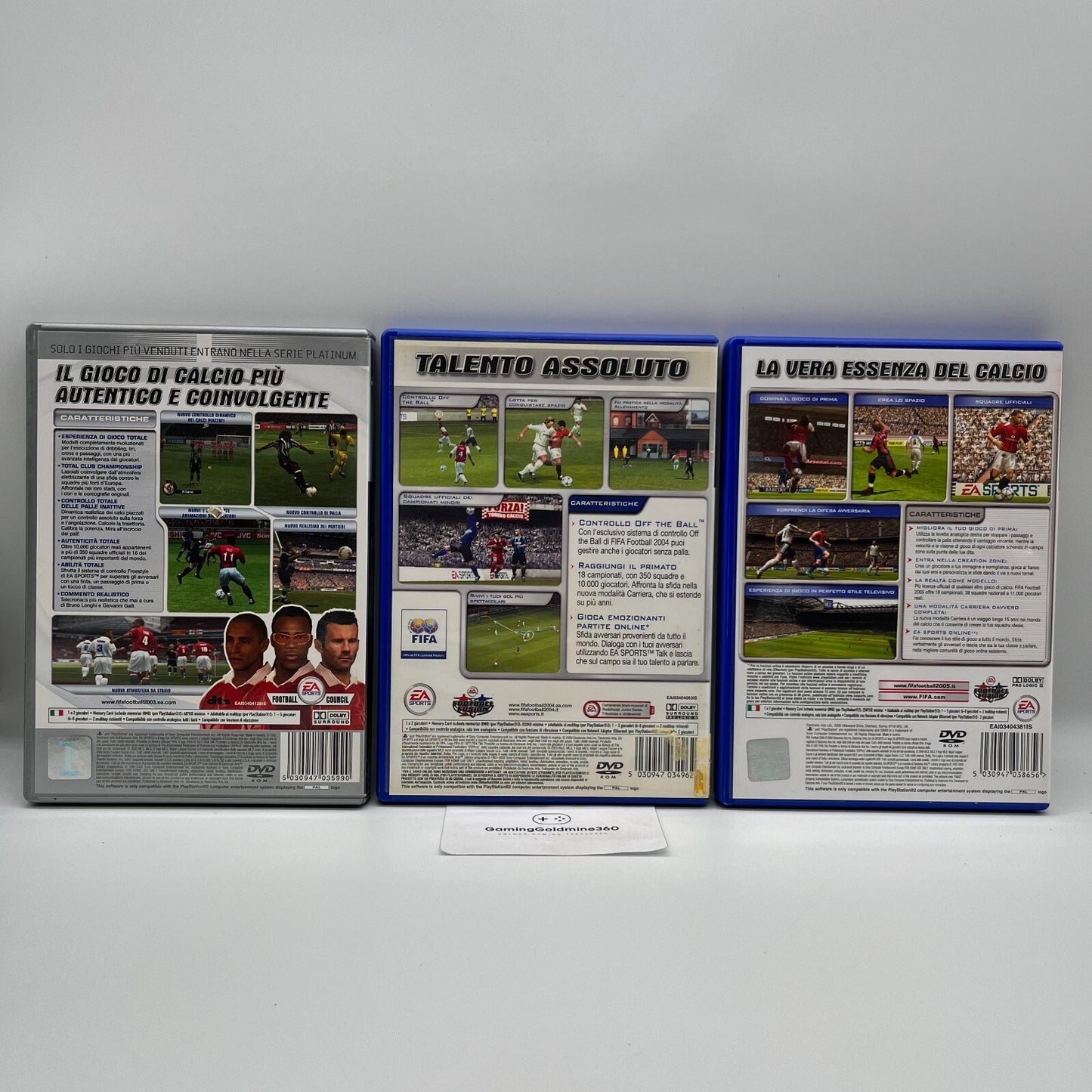 FIFA 2003 + 2004 + 2005 PS2 Italiano Completi EA Sony PlayStation 2 OTTIMI