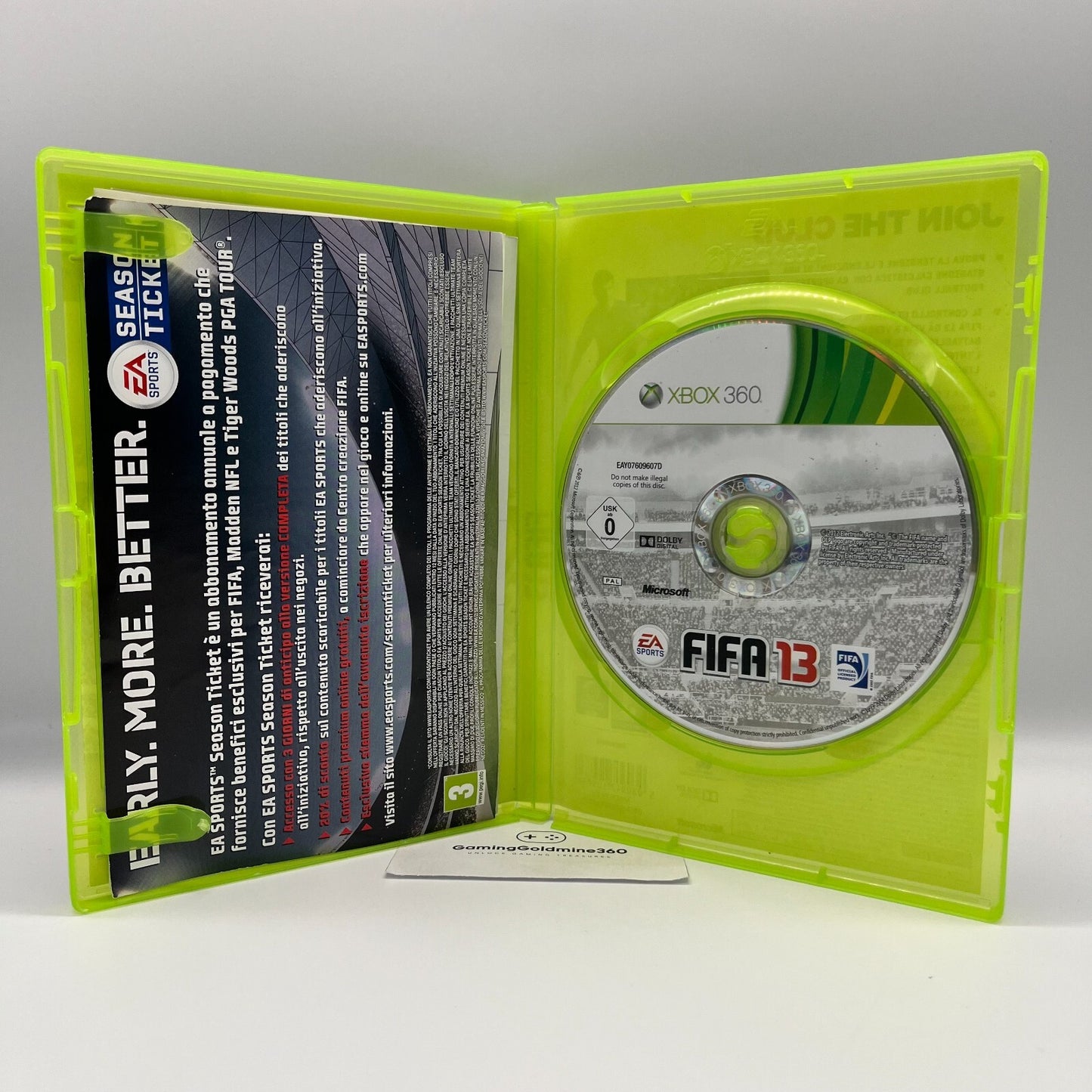 FIFA 13 Xbox 360 Italiano Completo Manuale PAL EA Sports Microsoft Gioco Calcio