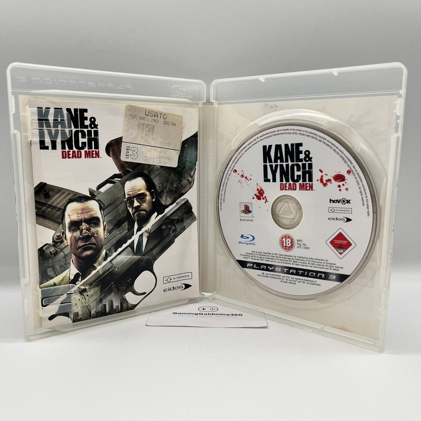 KANE & LYNCH Dead Men + 2 Dog Days PS3 Italiano Completo PAL Eidos PlayStation 3