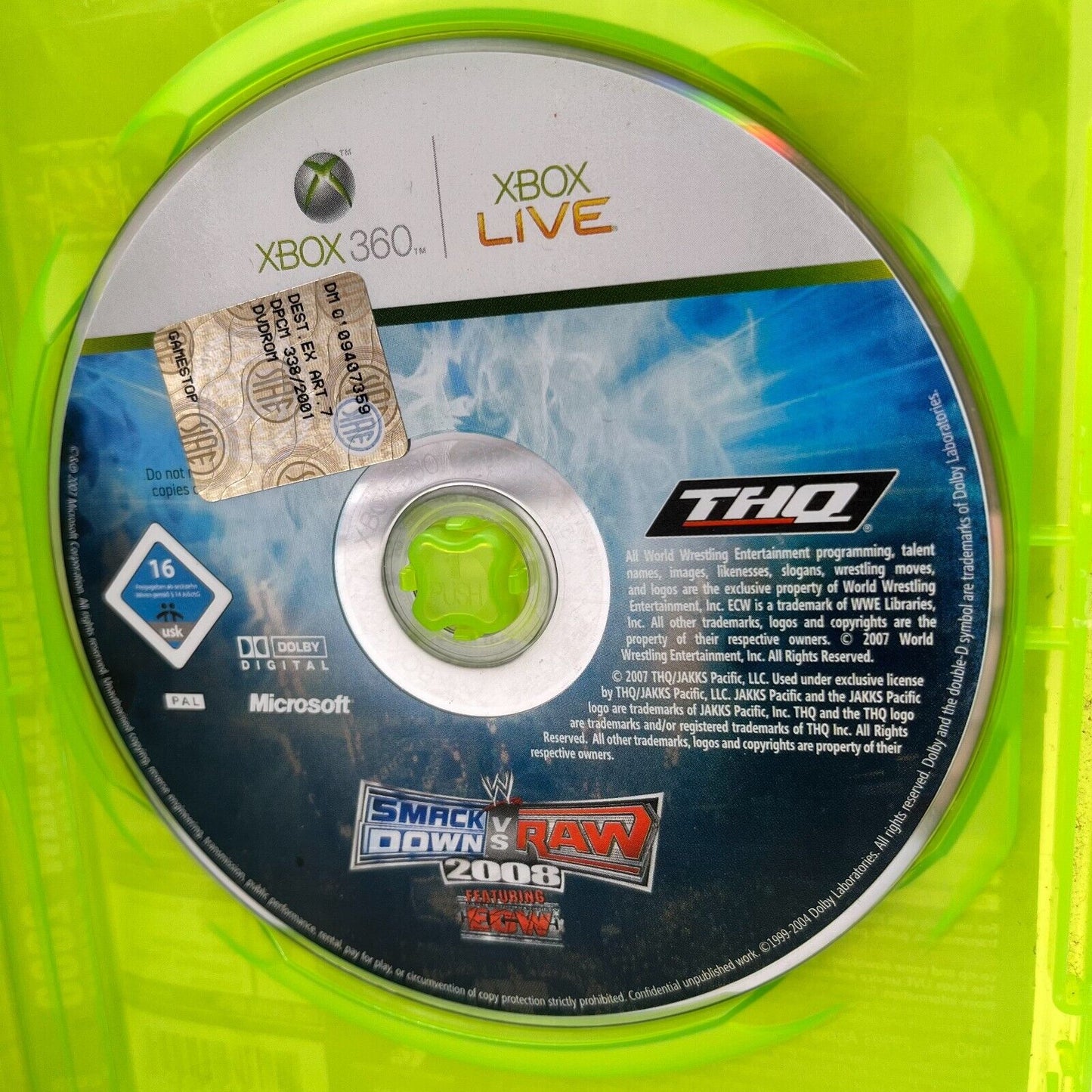WWE Smackdown vs Raw 2007 + 2008 (cover reprint) Xbox 360 Italiano Completi PAL
