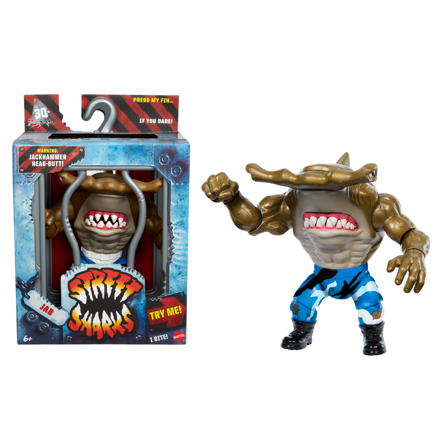 Street Sharks 30th Anniversary "JAB" Action Figure EDIZIONE LIMITATA 🇺🇸 RARO!