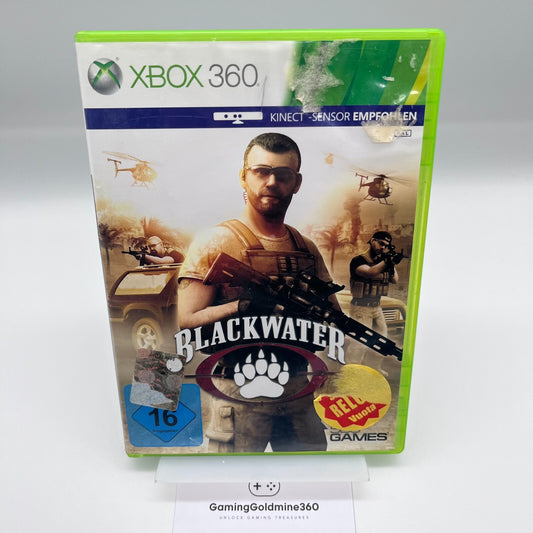 BLACKWATER Xbox 360 PAL German Completo con Manuale Kinect Microsoft Xbox360