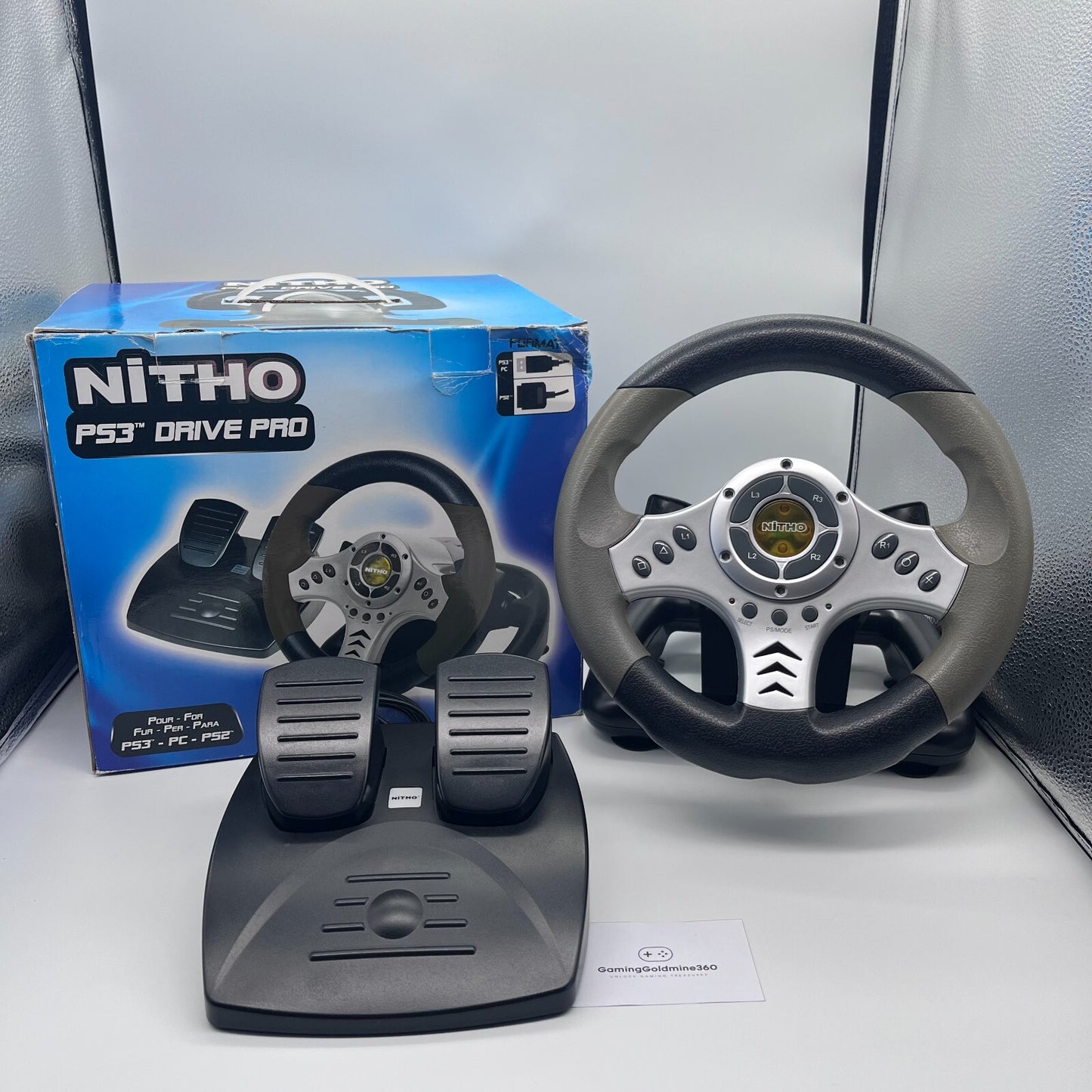 NITHO PS3 Drive Pro Volante e Pedaliera Completa per PS2/PS3/PC PlayStation 2 3