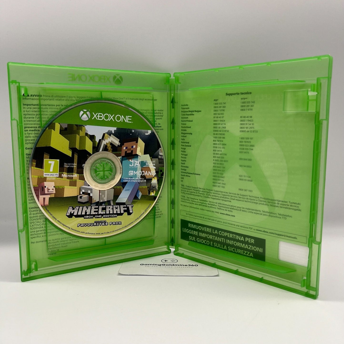 MINECRAFT Xbox One Edition Include il Pacchetto Preferiti Italiano Mojang OTTIMO