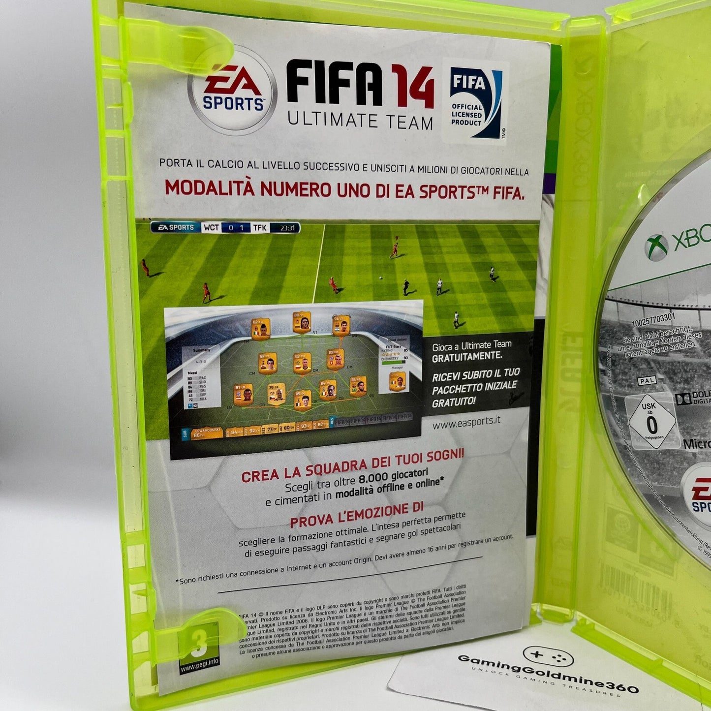 FIFA 14 Xbox 360 Italiano Completo con Manuale PAL EA Sports Microsoft COME NUOV