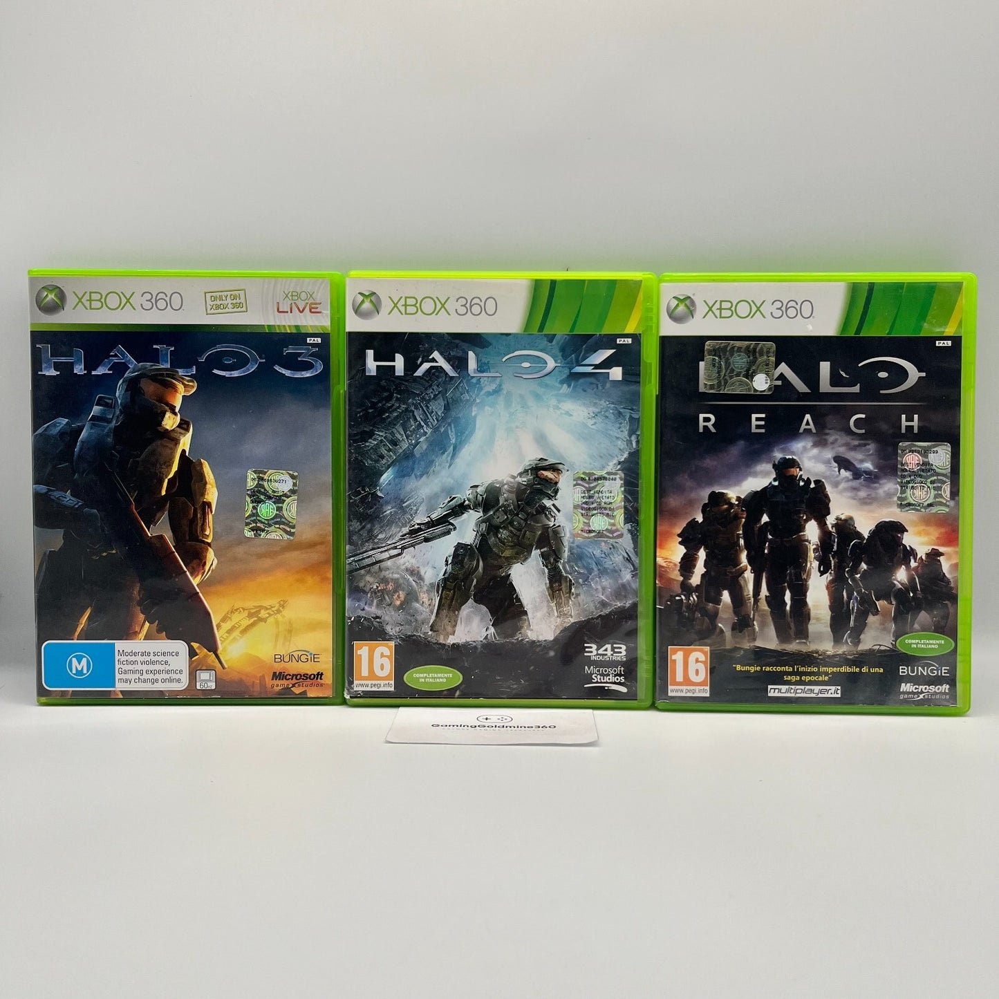 HALO 3 + 4 + Reach XBOX 360 Completi con Manuale PAL Italiano Microsoft OTTIMI