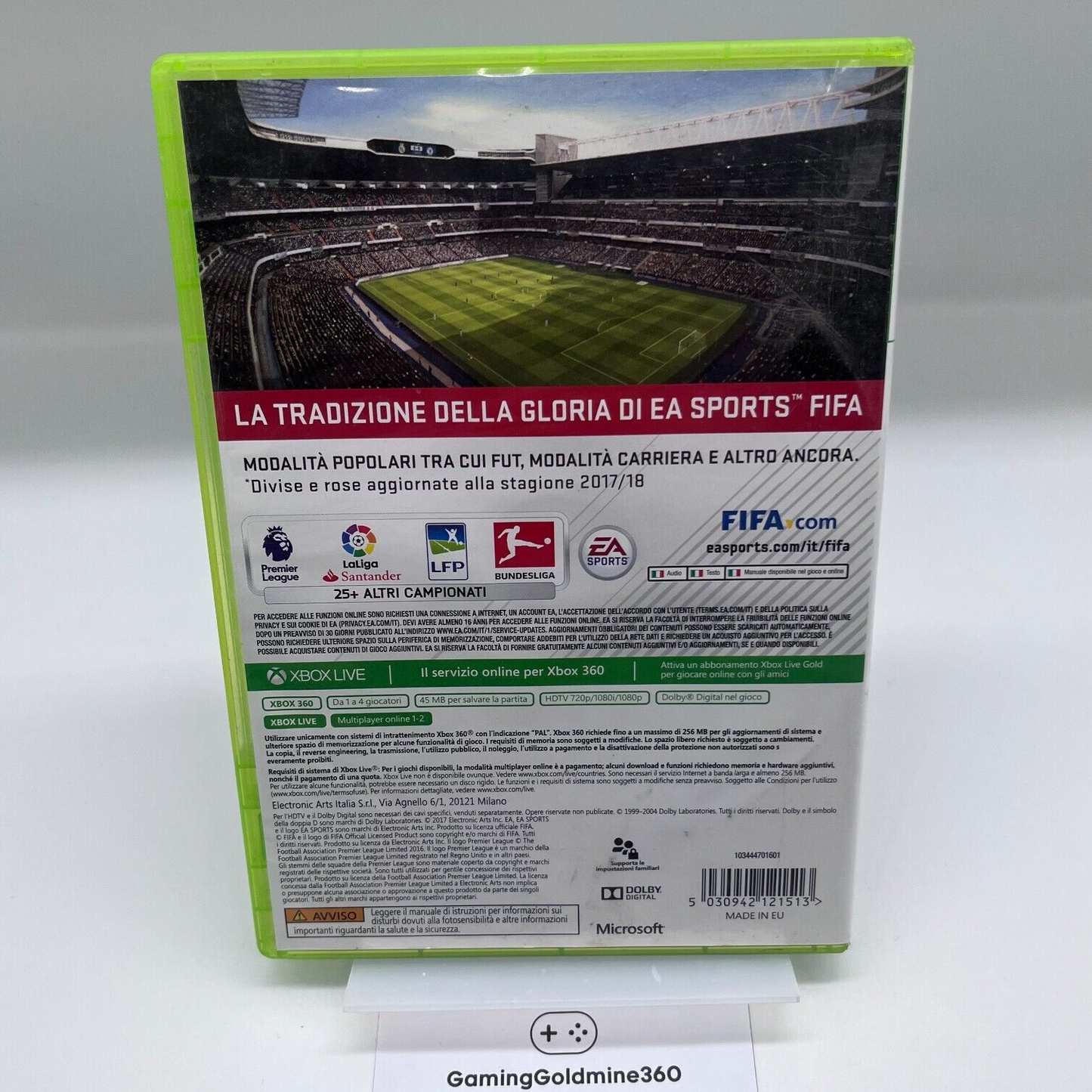 FIFA 18 (2018) Xbox 360 Italiano PAL Completo RARO! EA Sports Microsoft Xbox360
