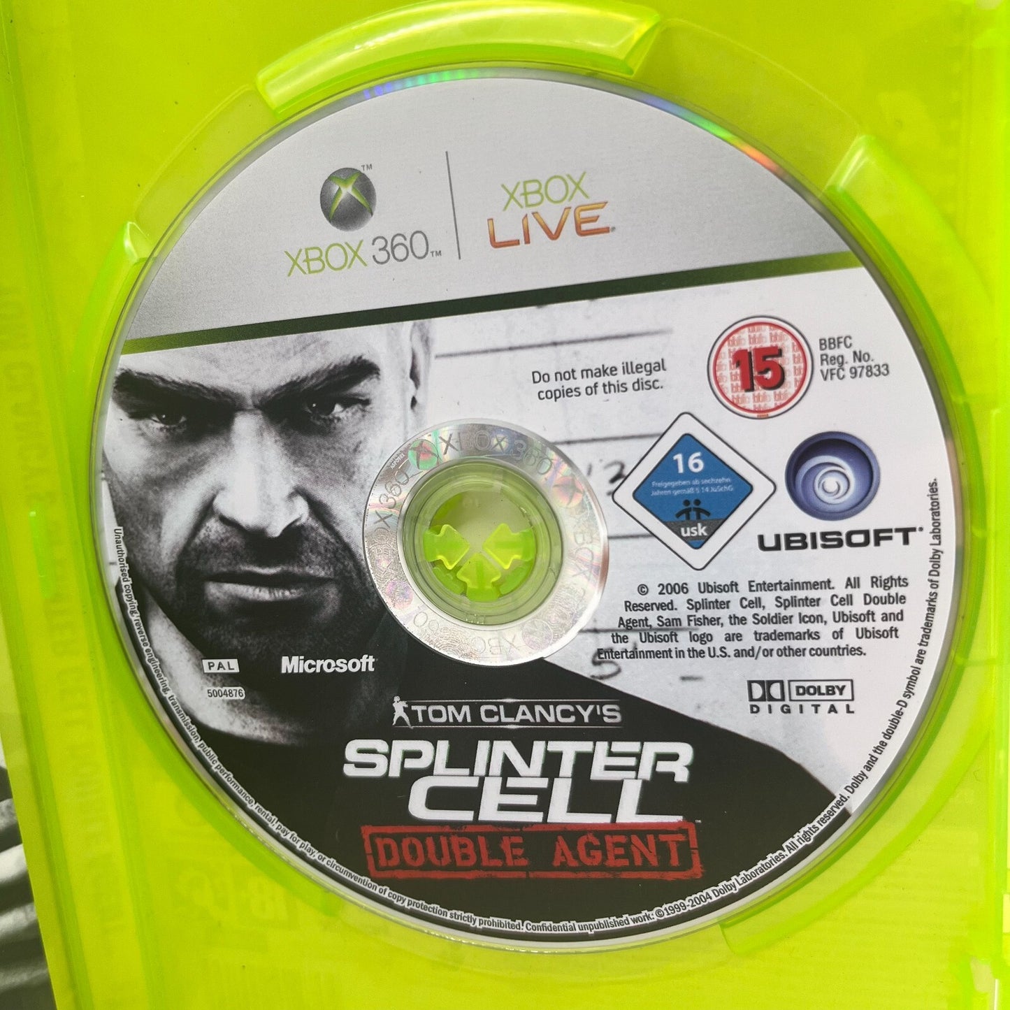 TOM CLANCY'S Splinter Cell Double Agent+Ghost Recon Advanced WarFighter Xbox 360