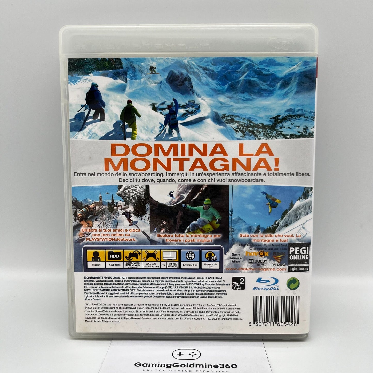 Shaun White Snowboarding PS3 Italiano Completo PAL Ubisoft Sony PlayStation 3