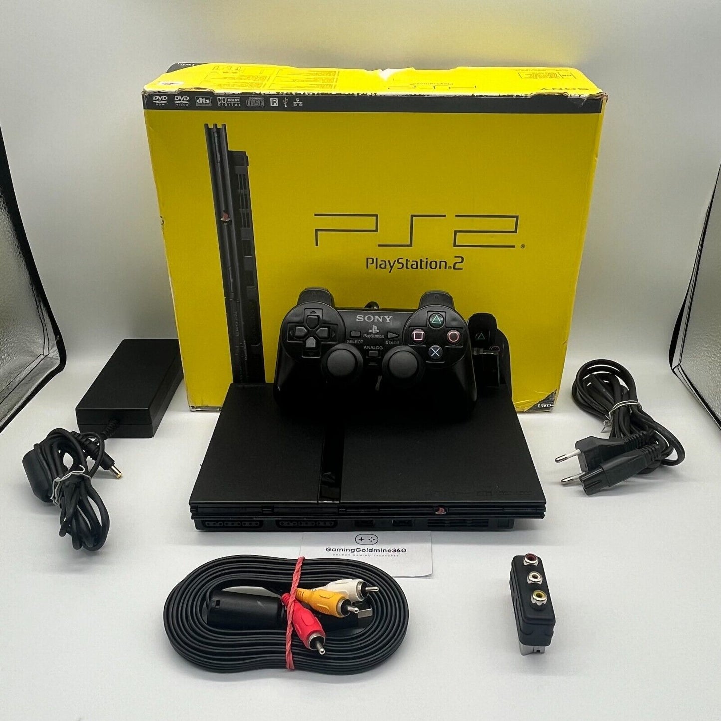 PS2 Slim Console BOXATA Completa: Controller ORIGINALE + Cavi Sony PlayStation 2