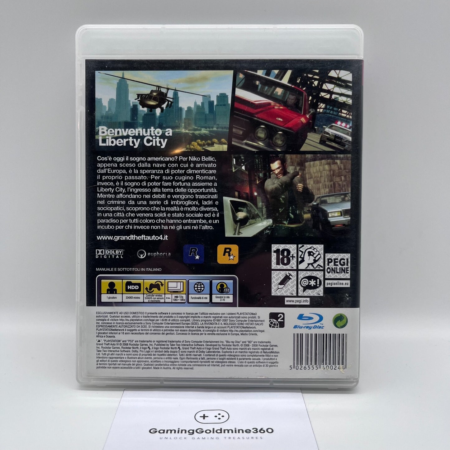 GTA 4 PS3 Italiano PAL COMPLETO Grand Theft Auto IV Rockstar Sony PlayStation 3