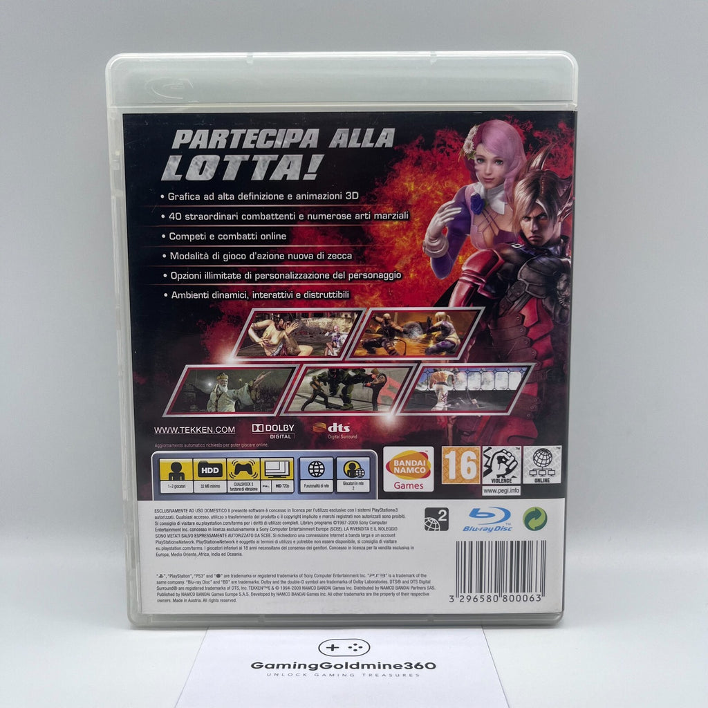 Tekken 6 PS3 Italiano PAL senza manuale Namco Sony PlayStation 3 OTTIME CONDIZIO