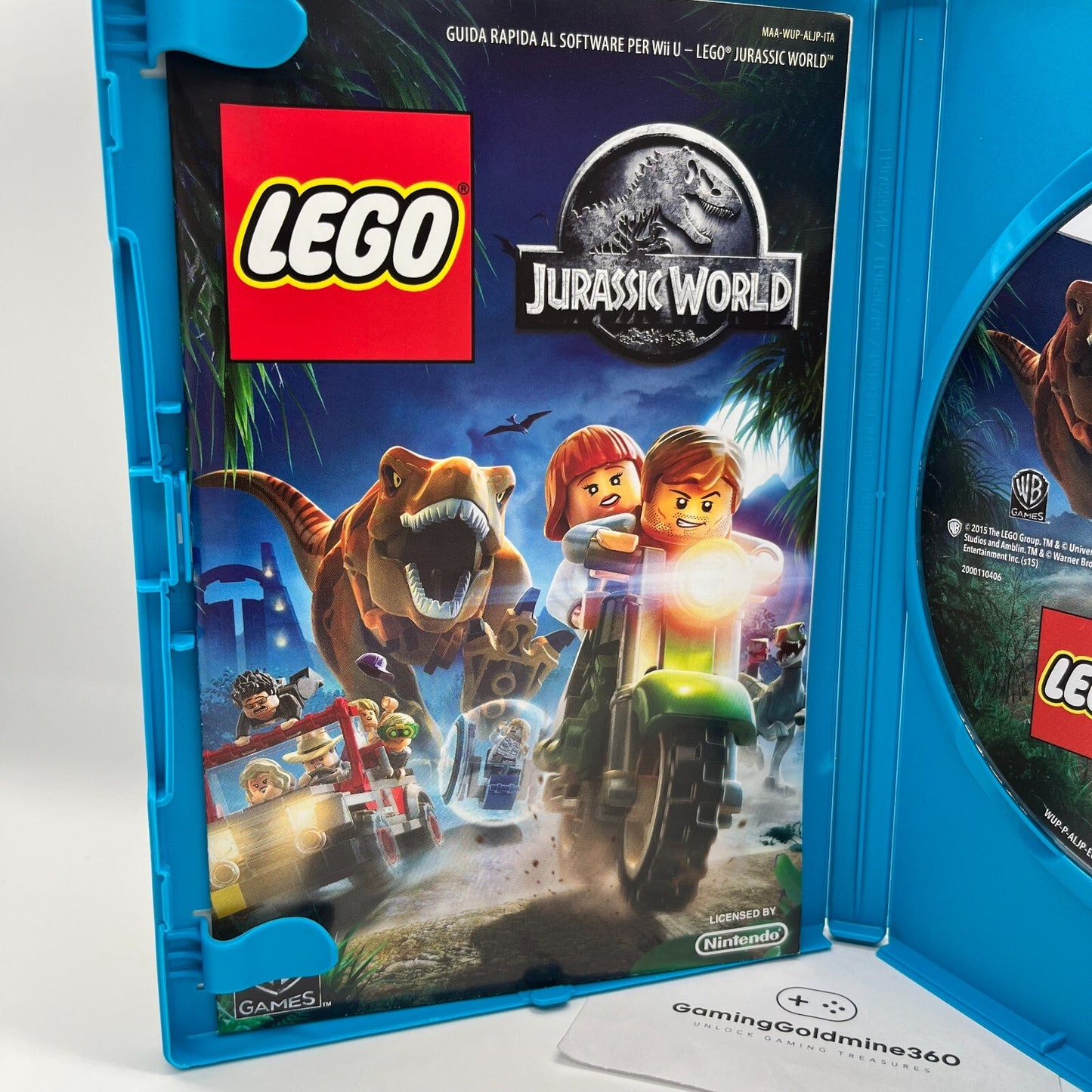 Lego Jurassic World Nintendo Wii U Italiano Completo con Manuale WB COME NUOVO