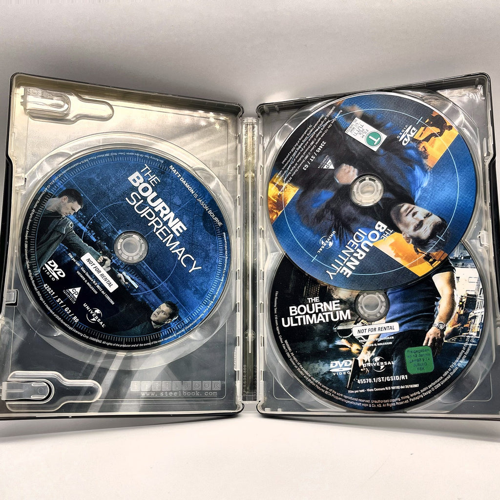 Ultimate Bourne Collection Steelbook 3 DVD Matt Damon Trilogia Universal ITA