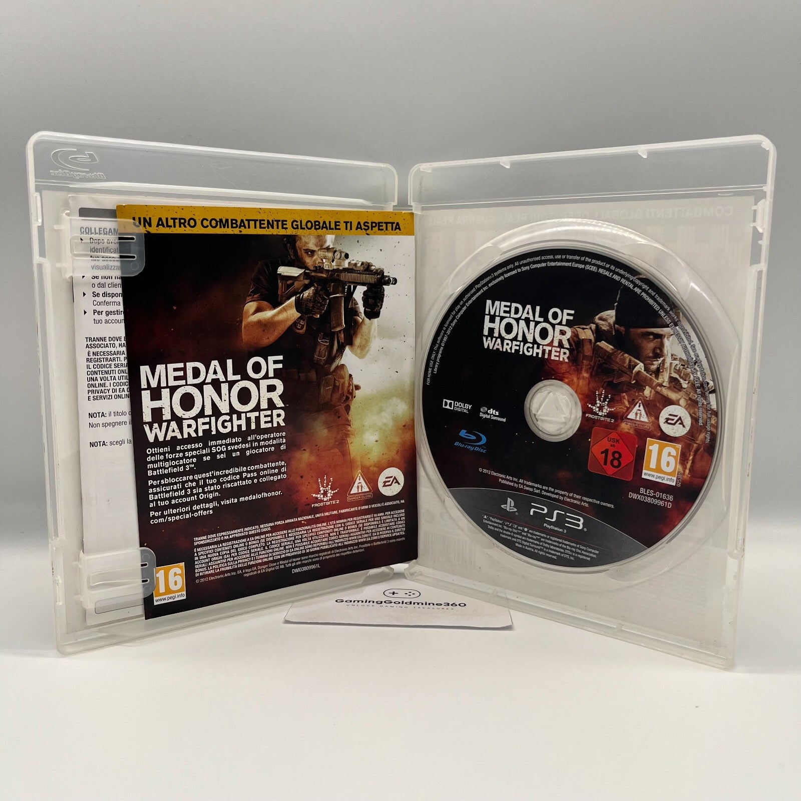 Medal of Honor WarFighter PS3 Italiano Completo Manuale PAL Sony PlayStation 3