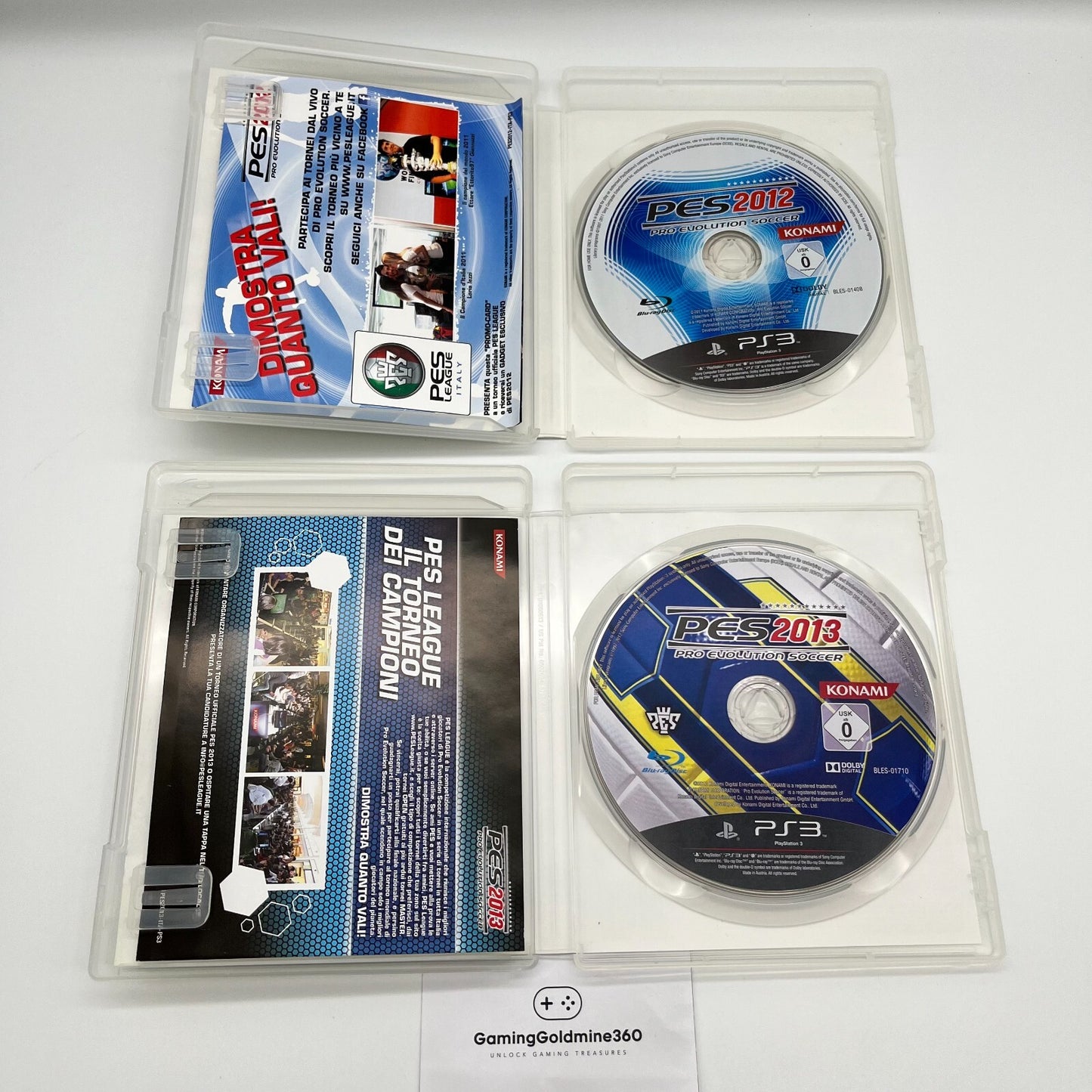 PES 2012 + 2013 PS3 Completi con Manuali PAL Pro Evolution Soccer PlayStation 3