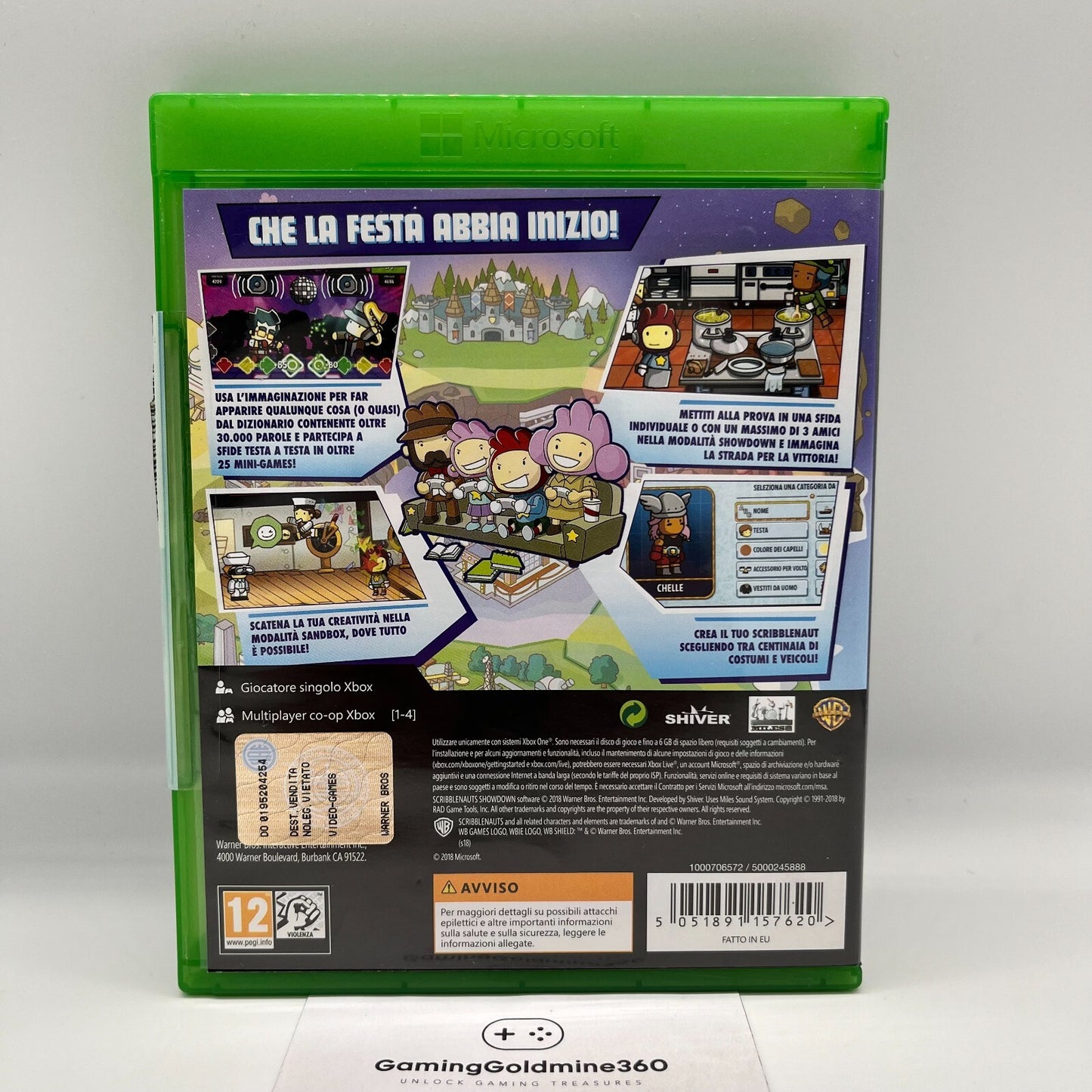 Scribble Nauts Showdown Xbox One Italiano Warner Bros COME NUOVO