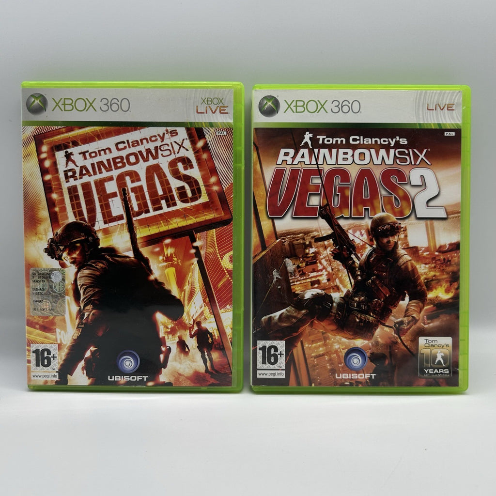 Tom Clancy's Rainbow Six Vegas 1 + 2 Lotto 2 Giochi Xbox 360 PAL Ubisoft FPS