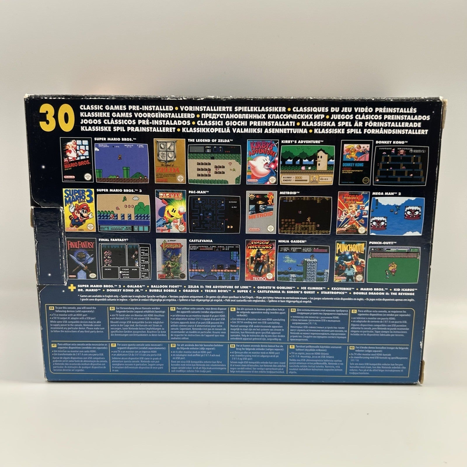 Nintendo Classic Mini NES Console CLV-001 Completa Scatola 30 Giochi PAL Testata
