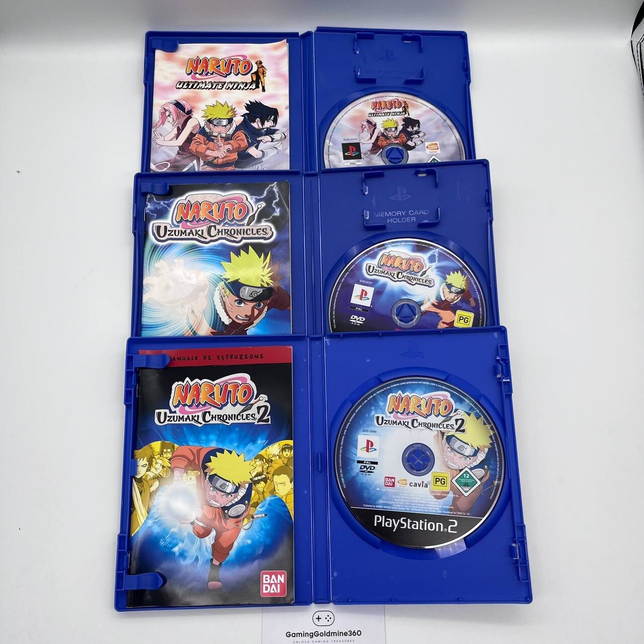 NARUTO Ultimate Ninja + Uzumaki Chronicles 1 & 2 · PS2 Italiano PlayStation 2