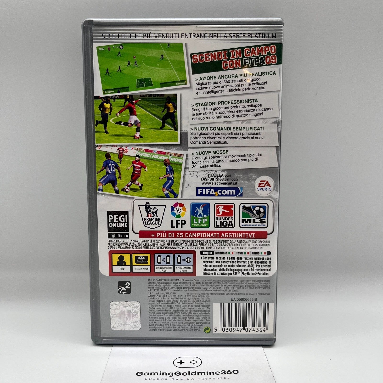 FIFA 09 2009 PSP Italiano Completo con Manuale Sony PlayStation Portable OTTIMO