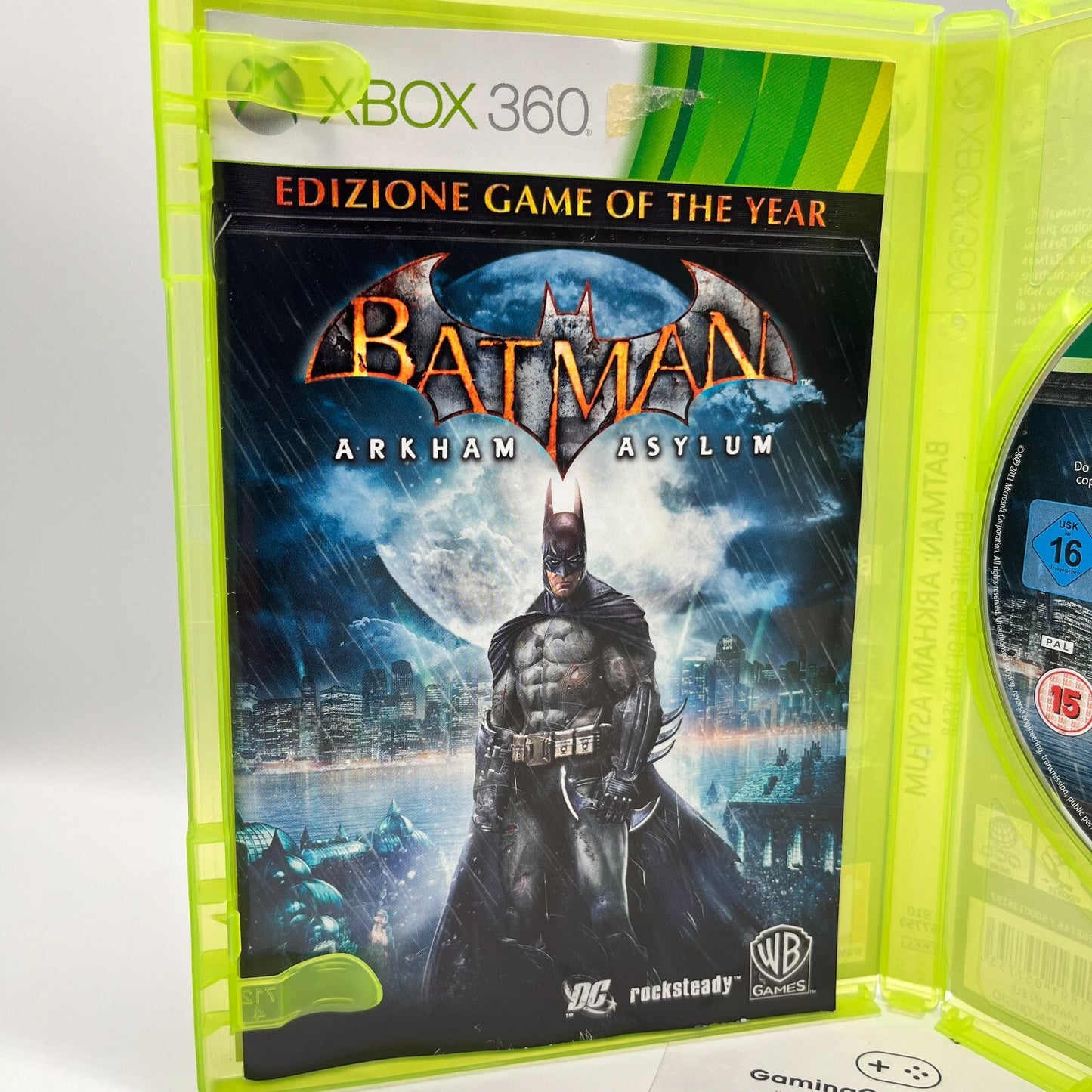 BATMAN Arkham Asylum Xbox 360 Italiano Completo con Manuale WB Microsoft OTTIMO