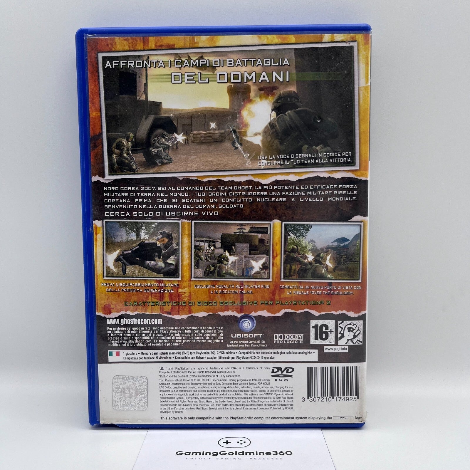 Tom Clancy's: Splinter Cell, Pandora Tomorrow, Ghost Recon 2 PS2 PAL ITA Ubisoft