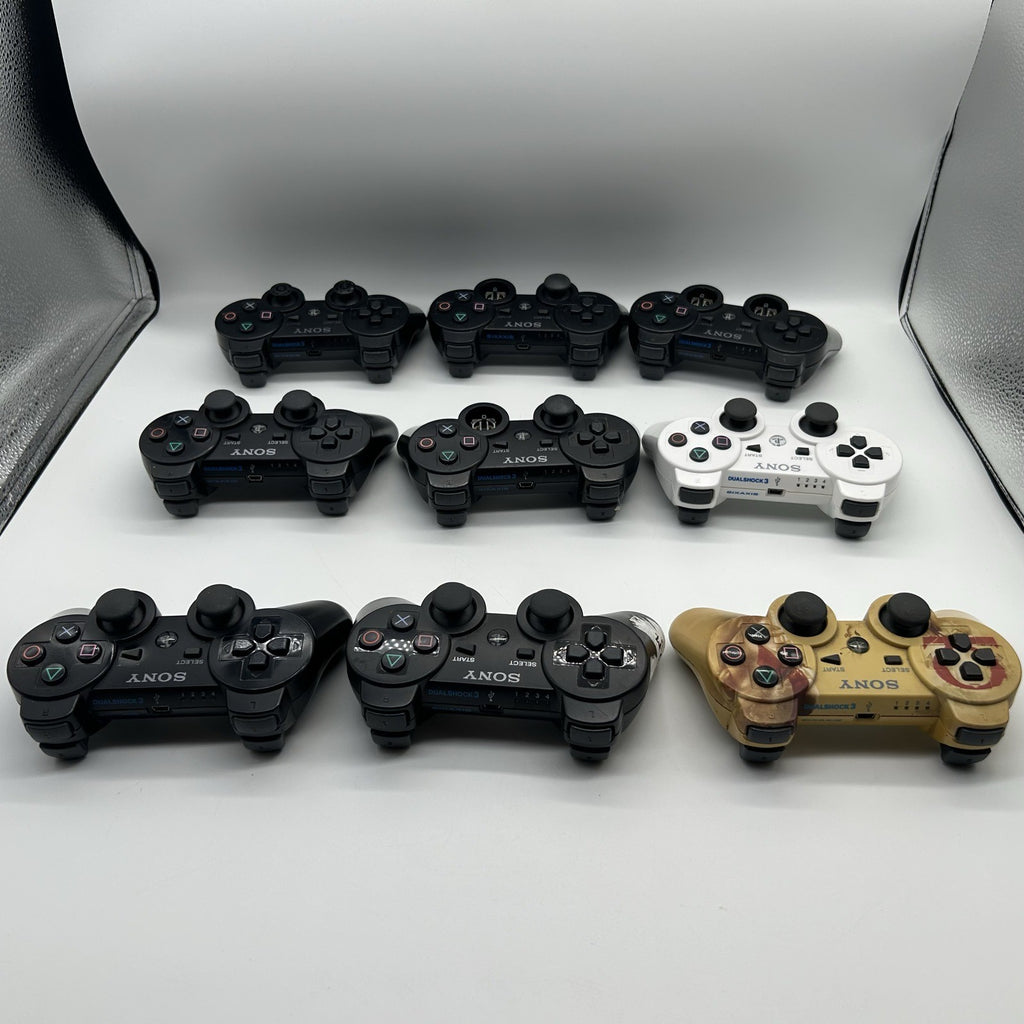 Lotto 9 Controller PS3 Sony DualShock 3 Sixaxis PER RICAMBI Non Funzionanti