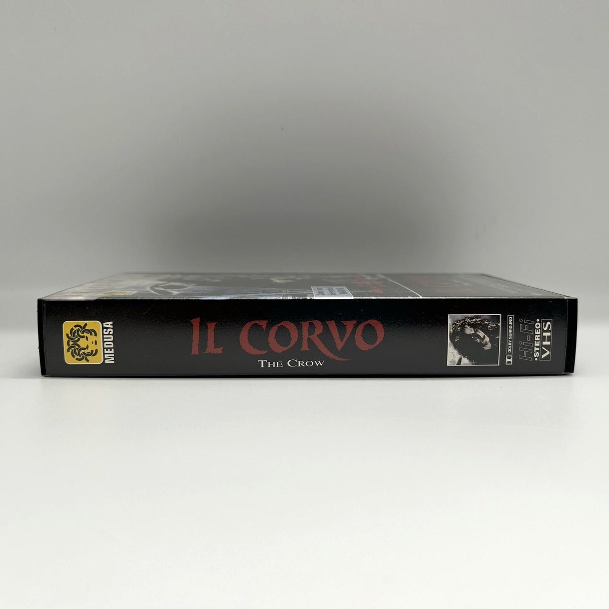 Il Corvo (The Crow) in VHS, edizione italiana Pentavideo-Medusa 1994 con l’ultima video-intervista a Brandon Lee