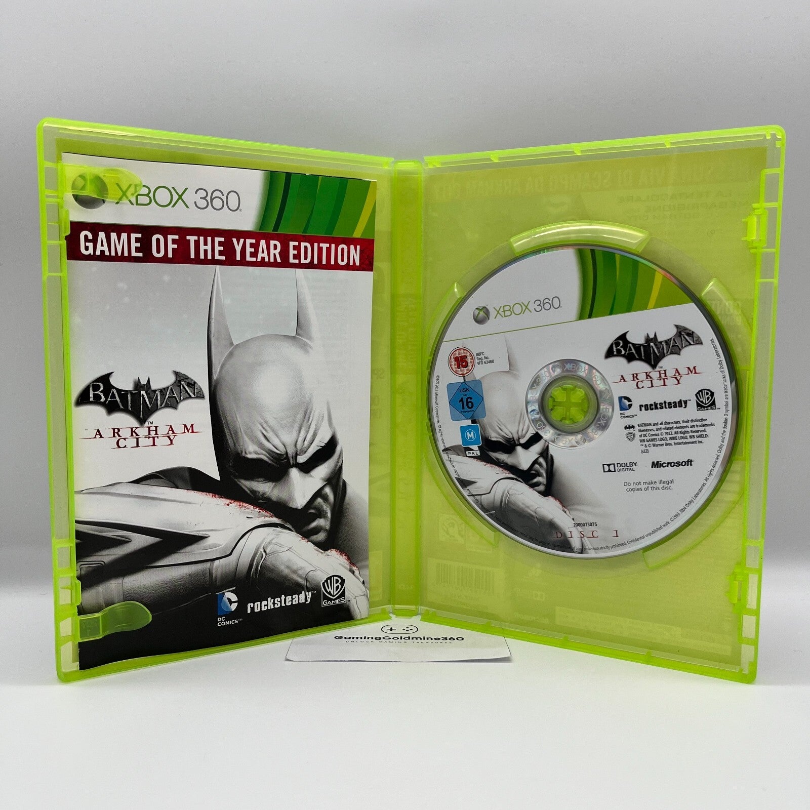 BATMAN Arkham Asylum + Arkham City Xbox 360 PAL Rocksteady WB Eidos Microsoft