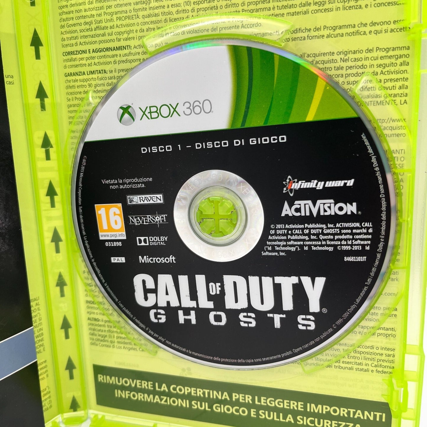 Call of Duty Ghosts Xbox 360 Italiano Completo con Manuale PAL Activision OTTIMO