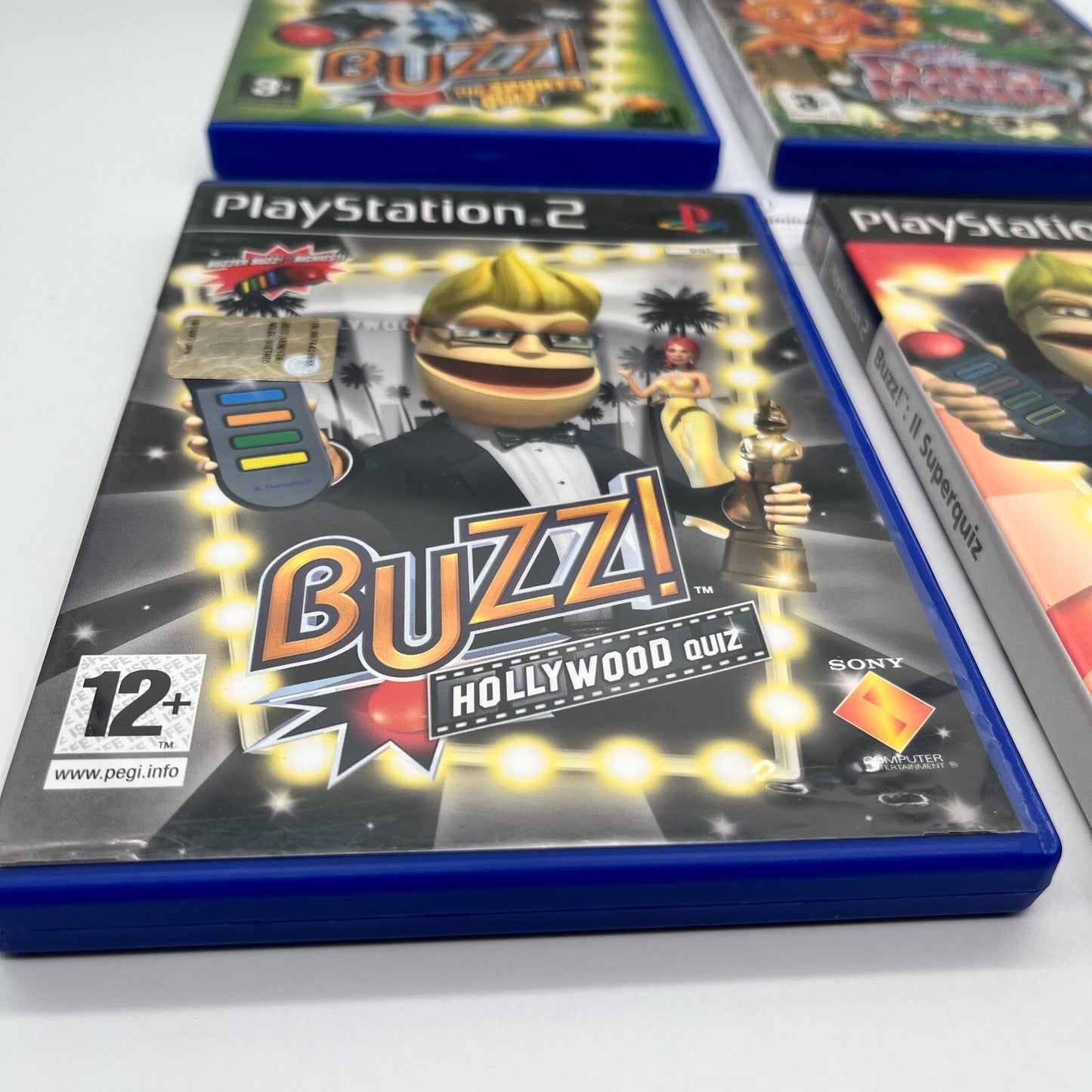 BUZZ! Quiz Sports+Junior Dino Mania+Hollywood+Superquiz PS2 Sony PlayStation 2