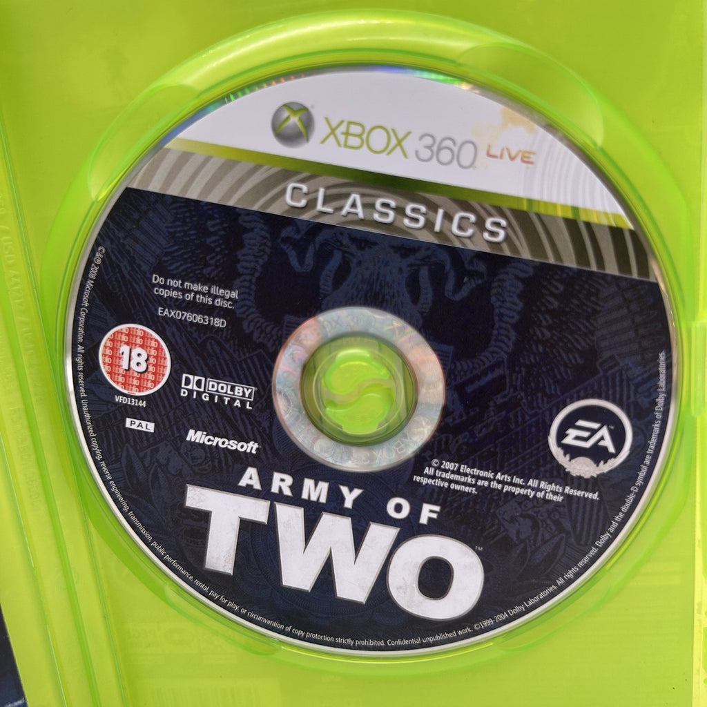 Army of Two Xbox 360 PAL ITA Classics EA Co-op Sparatutto Testato Funzionante