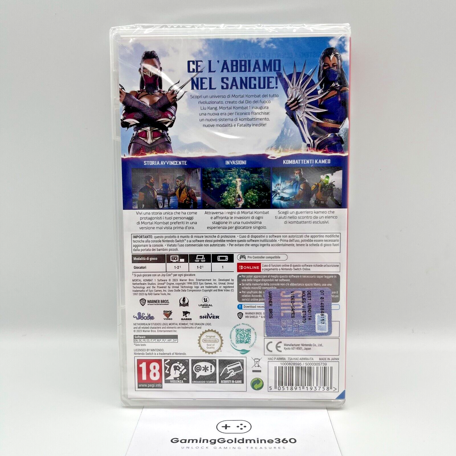 Mortal Kombat 1 Nintendo Switch Italiano NUOVO SIGILLATO WarnerBros.