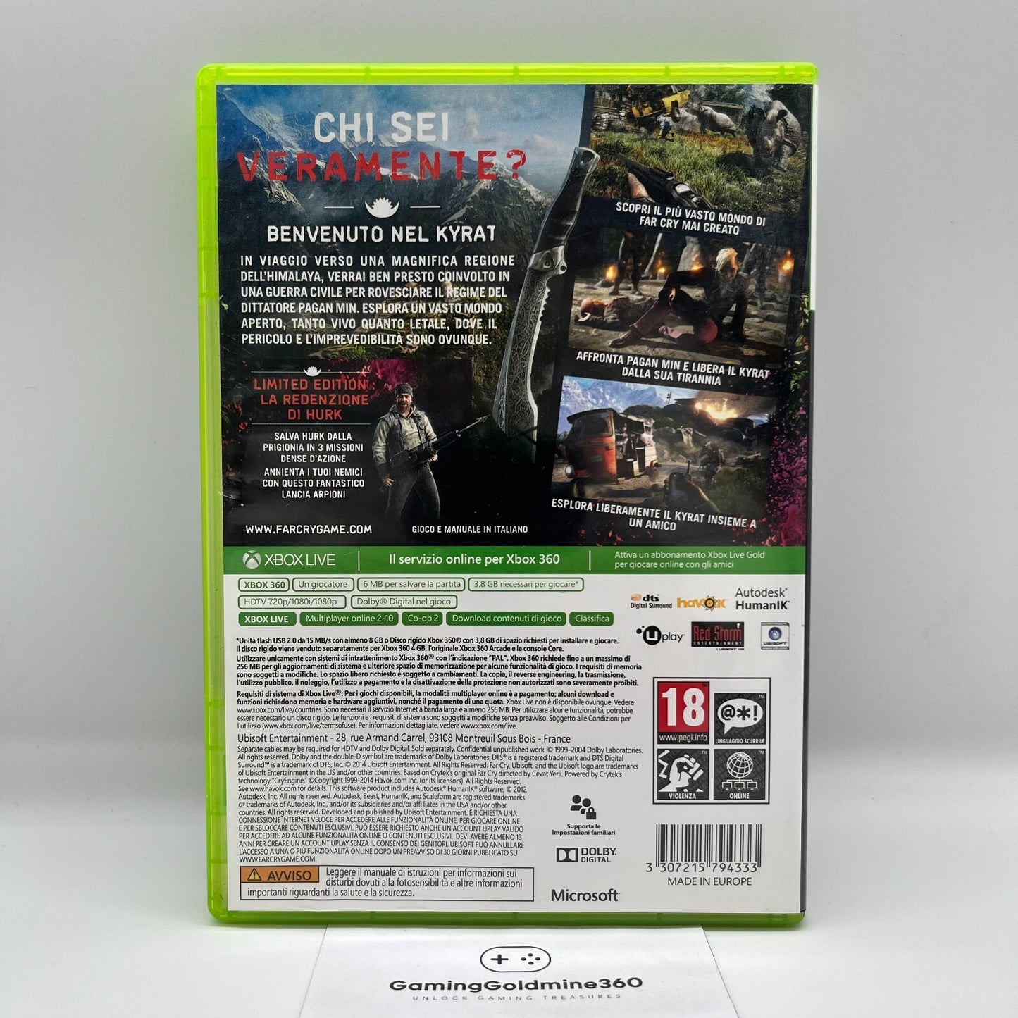 FarCry 4 Limited Edition Xbox 360 Italiano Completo PAL Ubisoft Far Cry 4 OTTIMO