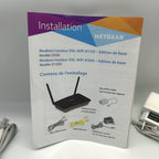 Netgear D1500 Modem Router ADSL2+ WiFi N300 Completo Manuale e Cavi Testato